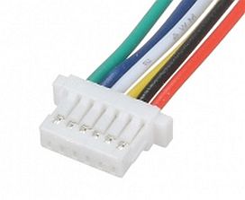 Connector JST-SH 1.0mm pitch 6-pin male met 20cm kabel
